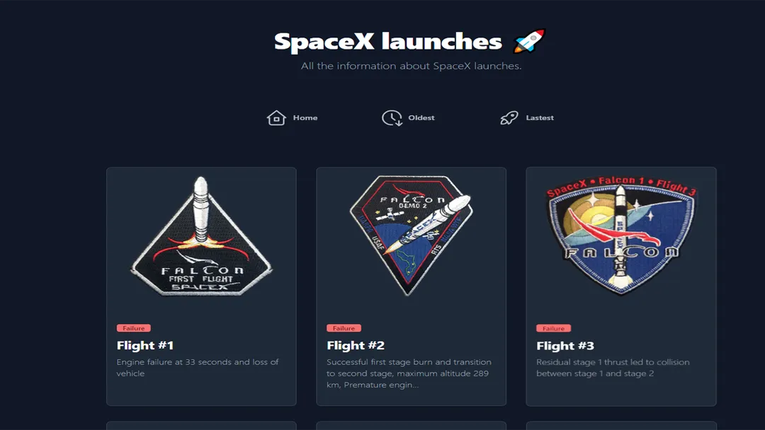 SpaceX Launches ๐ portfolio